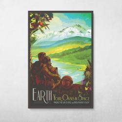 NASA Travel - Earth Wall Art Canvas Meaning Gift For Birthday Christmas