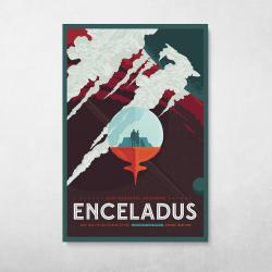 NASA Travel - Enceladus Wall Art Canvas Meaning Gift For Birthday Christmas