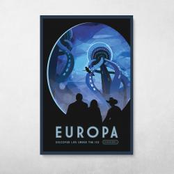 NASA Travel - Europa Wall Art Canvas Meaning Gift For Birthday Christmas