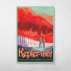 NASA Travel - Kepler 186f Wall Art Canvas Meaning Gift For Birthday Christmas