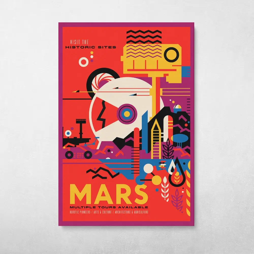 NASA Travel - Mars Wall Art Canvas Meaning Gift For Birthday Christmas
