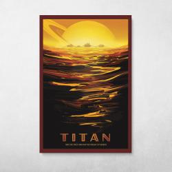 NASA Travel - Titan Wall Art Canvas Meaning Gift For Birthday Christmas
