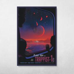 NASA Travel - Trappist Wall Art Canvas Meaning Gift For Birthday Christmas