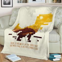 Nature Connection Fleece Throw Blanket Meaningful Gift For Halloween Christmas