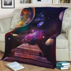 Needing Space Fleece Throw Blanket Meaningful Gift For Halloween Christmas