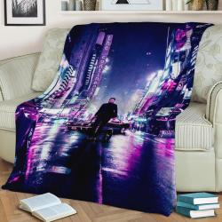 Neon Boogeyman Fleece Throw Blanket Meaningful Gift For Halloween Christmas