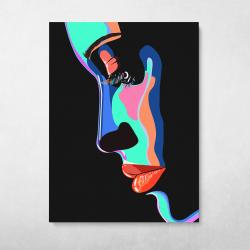 Neon Girl Wall Art Canvas Meaning Gift For Birthday Christmas Halloween