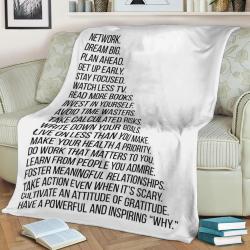 Network Dream Big Fleece Throw Blanket Meaningful Gift For Halloween Christmas