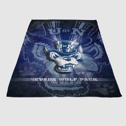 Nevada Wolf Pack 02 Soft Fleece Blanket Meaningful Gift For Halloween Christmas