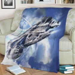 New Millenium Falcon Fleece Throw Blanket Meaningful Gift For Halloween Christmas