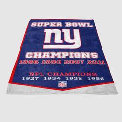 New York Giants Super Bowl Banner Soft Fleece Blanket Meaningful Gift For Halloween Christmas