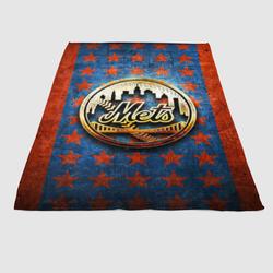 New York Mets Flag Soft Fleece Blanket Meaningful Gift For Halloween Christmas