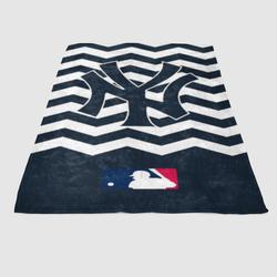 New York Yankees Blue Chevron Pattern Soft Fleece Blanket Meaningful Gift For Halloween Christmas