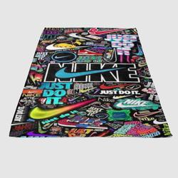 Nike Sticker Collage Soft Fleece Blanket Meaningful Gift For Halloween Christmas