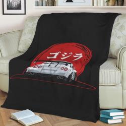 Nissan Gtr 35 Fleece Throw Blanket Meaningful Gift For Halloween Christmas