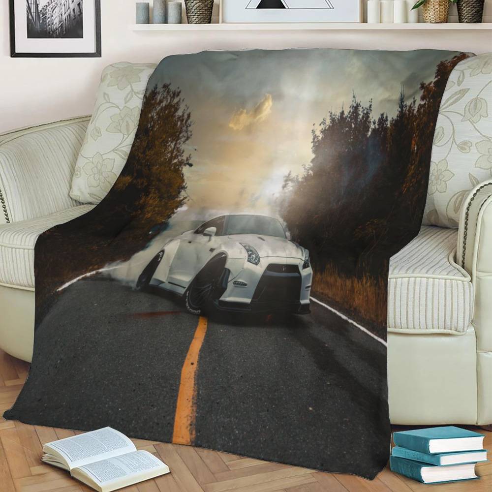Nissan Gtr 40 Fleece Throw Blanket Meaningful Gift For Halloween Christmas