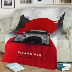 Nissan Gtr Drawing Fleece Throw Blanket Meaningful Gift For Halloween Christmas