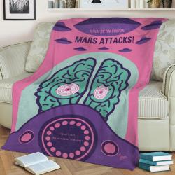 No1178 My Mars Attacks Fleece Throw Blanket Meaningful Gift For Halloween Christmas