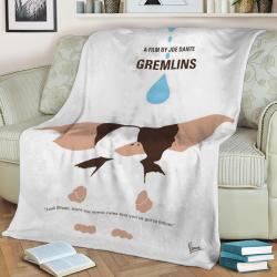 No451 My Gremlins Minimal Movie Poster A Boy In Advert Fleece Throw Blanket Meaningful Gift For Halloween Christmas