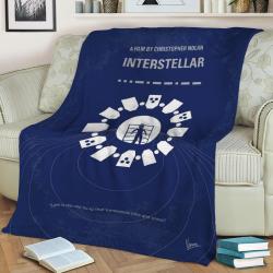 No532 My Interstellar Minimal Movie Poster A Team Of E … Fleece Throw Blanket Meaningful Gift For Halloween Christmas