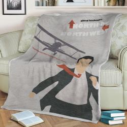 North By Northwest Minimal Fleece Throw Blanket Meaningful Gift For Halloween Christmas