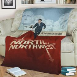 North By Northwest Poster Fleece Throw Blanket Meaningful Gift For Halloween Christmas