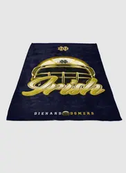 Notre Dame Fighting Irish Helmet Soft Fleece Blanket Meaningful Gift For Halloween Christmas