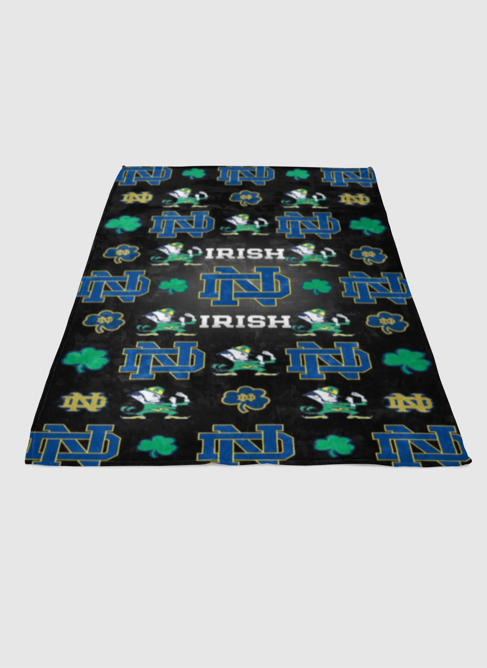 Notre Dame Irish Soft Fleece Blanket Meaningful Gift For Halloween Christmas