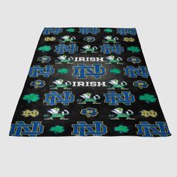 Notre Dame Irish Soft Fleece Blanket Meaningful Gift For Halloween Christmas