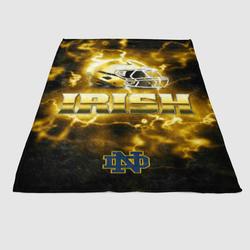 Notre Dame Nd Gold Soft Fleece Blanket Meaningful Gift For Halloween Christmas