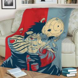 Obito Fleece Throw Blanket Meaningful Gift For Halloween Christmas