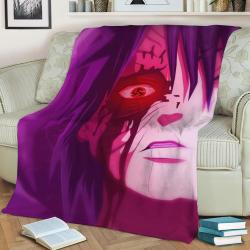Obito Uchiha Mangekyou Fleece Throw Blanket Meaningful Gift For Halloween Christmas