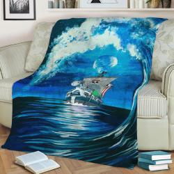 Ocean One Piece Anime Fleece Throw Blanket Meaningful Gift For Halloween Christmas