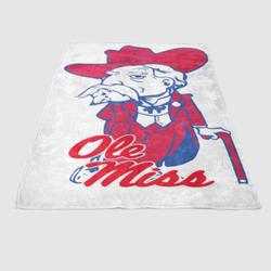 Ole Miss Logo Soft Fleece Blanket Meaningful Gift For Halloween Christmas