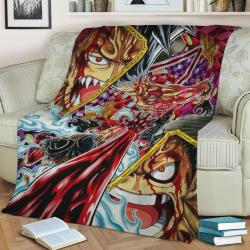 One Piece Luffy Fleece Throw Blanket Meaningful Gift For Halloween Christmas