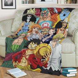 One Piece Nakama Fleece Throw Blanket Meaningful Gift For Halloween Christmas