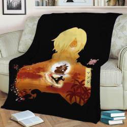 One Piece Sanji Fleece Throw Blanket Meaningful Gift For Halloween Christmas