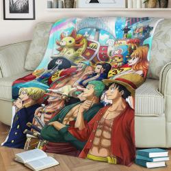 One Piece Team Fleece Throw Blanket Meaningful Gift For Halloween Christmas