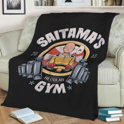 One Punch Man Saitama Gym Fleece Throw Blanket Meaningful Gift For Halloween Christmas
