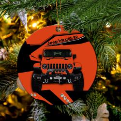 Orange Jeep Mica Ornament Perfect Gift For Holiday Perfect And Unique Gifts For Family On Christmas