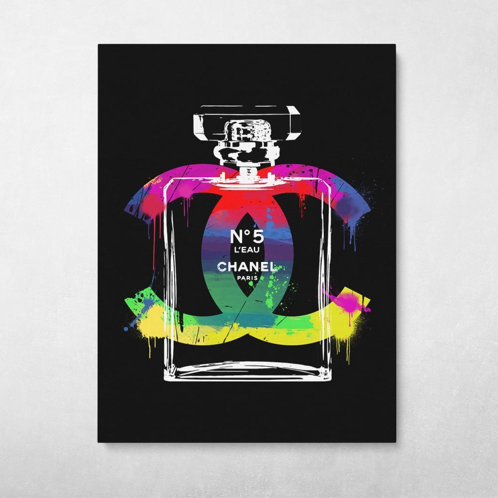 Painted Chanel Wall Art Canvas Meaning Gift For Birthday Christmas