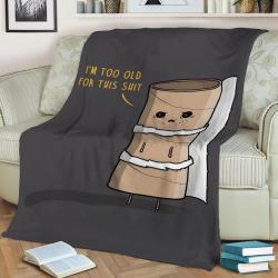Paper Rold Fleece Throw Blanket Meaningful Gift For Halloween Christmas