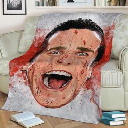 Patrick Bateman Fleece Throw Blanket Meaningful Gift For Halloween Christmas