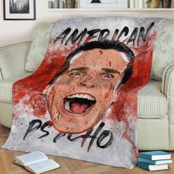 Patrick Bateman Txt Fleece Throw Blanket Meaningful Gift For Halloween Christmas