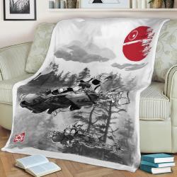Patrolling The Endor Moon Fleece Throw Blanket Meaningful Gift For Halloween Christmas