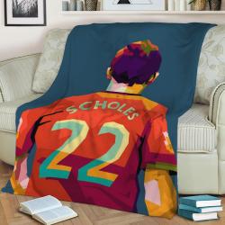 Paul Scholes Fleece Throw Blanket Meaningful Gift For Halloween Christmas