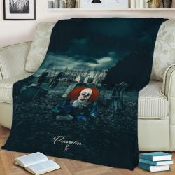 Pennywise-It (Tim Curry) Fleece Throw Blanket Meaningful Gift For Halloween Christmas