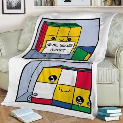 Perfect Cube Fleece Throw Blanket Meaningful Gift For Halloween Christmas
