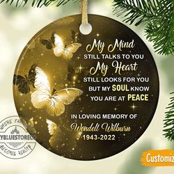 Personalized Butterflies Memorial In Loving Memory Ornament Perfect And Unique Gifts For Family On Christmas