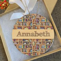 Personalized Ceramic Ornament For Book Lovers Bookshelf Bookworm Perfect And Unique Gifts For Family On Christmas